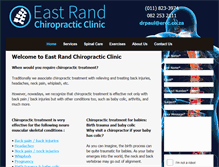 Tablet Screenshot of eastrandchiropracticclinic.co.za